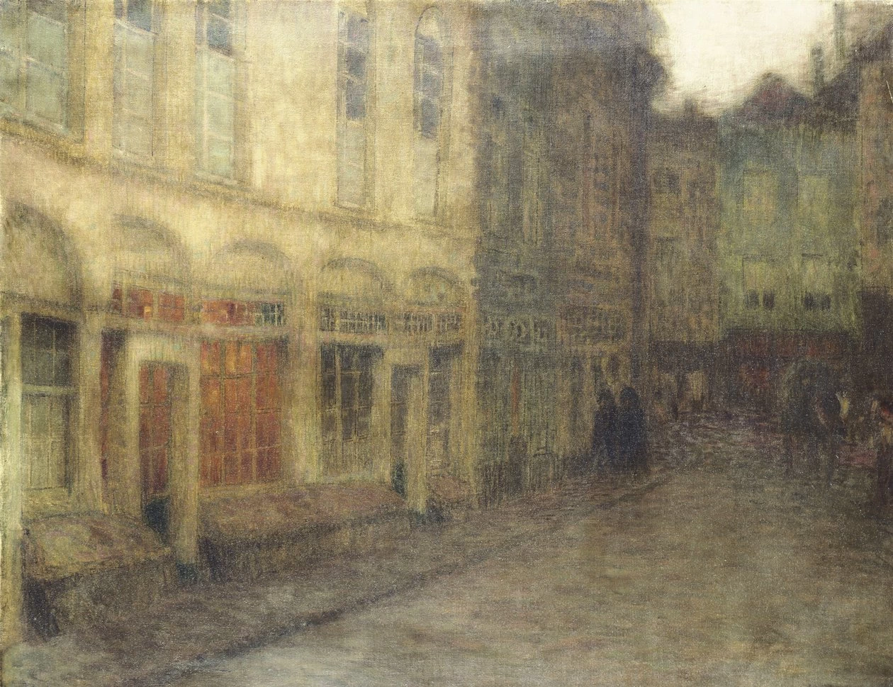 Henri Le Sidaner - 209, Piazza a Ypres, crepuscolo, c.1898